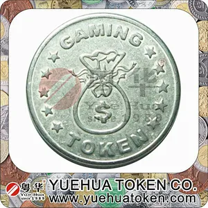Low price metal keychain custom game tokens coins