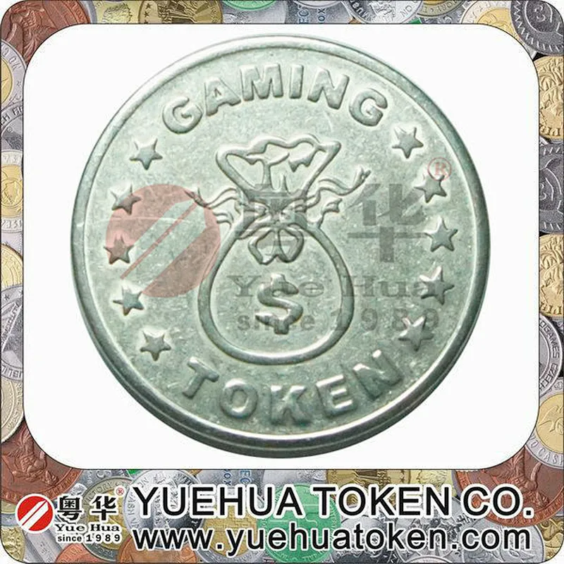 Low price metal keychain custom game tokens coins