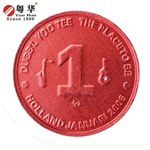 Newest manufacturer aluminium token in purple color
