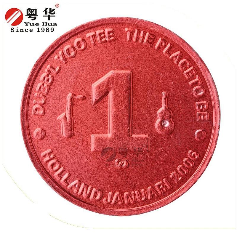 Newest manufacturer aluminium token in purple color