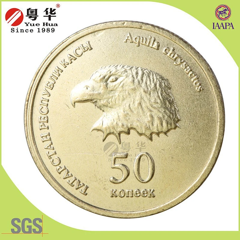 Wholesale metal gold souvenir token for gift