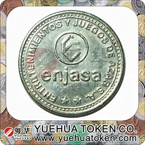 Gambling Silver Color Brass Token