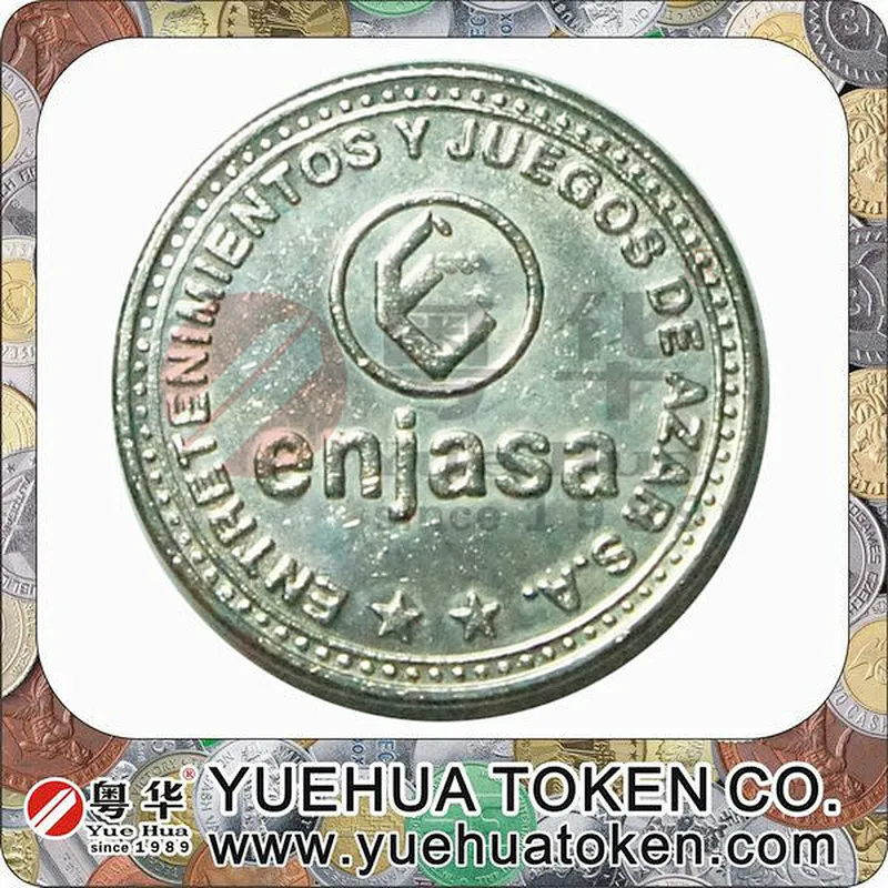 Gambling Silver Color Brass Token
