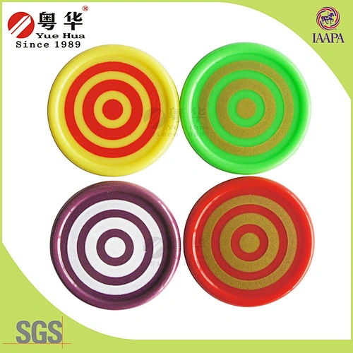 Custom design colored plastic game tokens