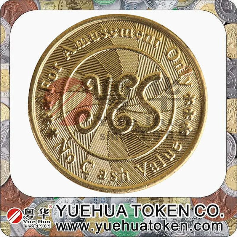 Toys crane machine Gold Color Brass Token
