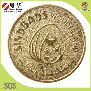 Cheap promotional custom metal fake gold coins