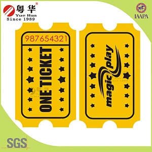 Hot sale 170g double coated art paper amusement game lottery ticket fot lottery machine