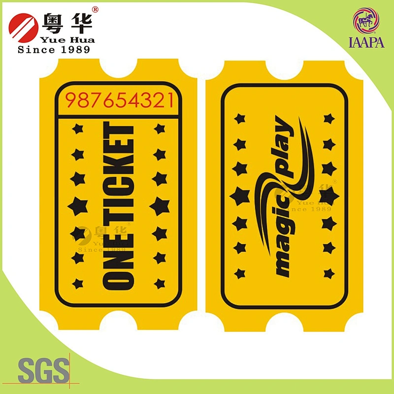 Hot sale 170g double coated art paper amusement game lottery ticket fot lottery machine