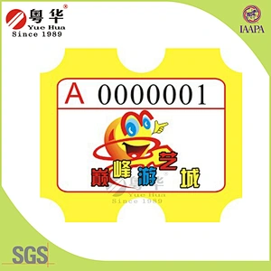 Factory Direct Price 180g two side printing Custom cheaper games ticket Printing Redemption arcade tickets for arcade games