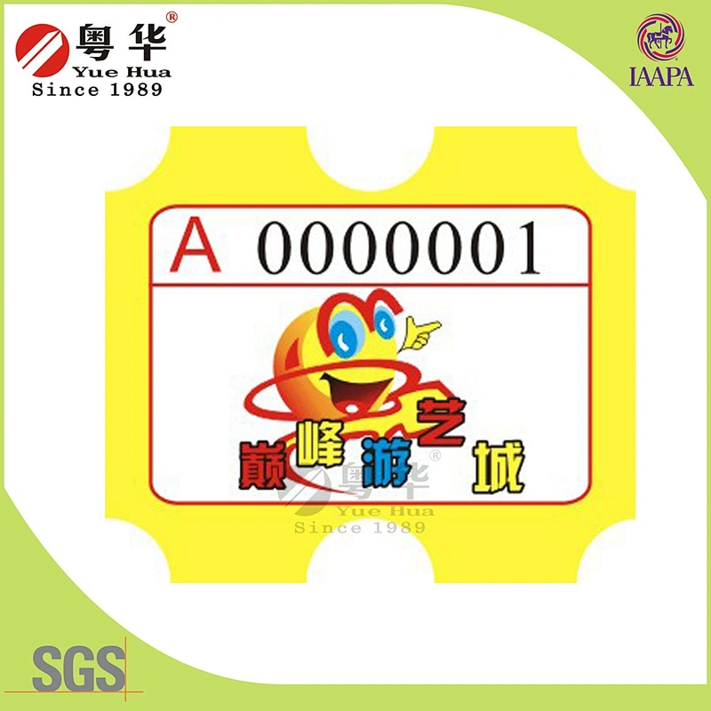 Factory Direct Price 180g two side printing Custom cheaper games ticket Printing Redemption arcade tickets for arcade games