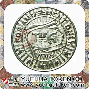 Coin Pusher Silver Color Brass Token