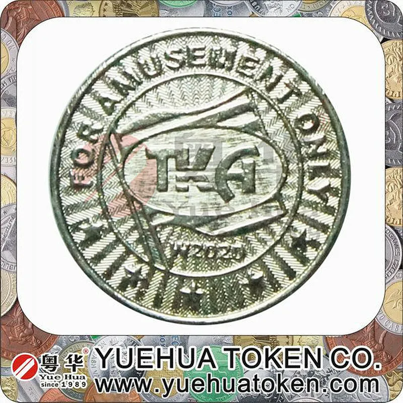 Coin Pusher Silver Color Brass Token