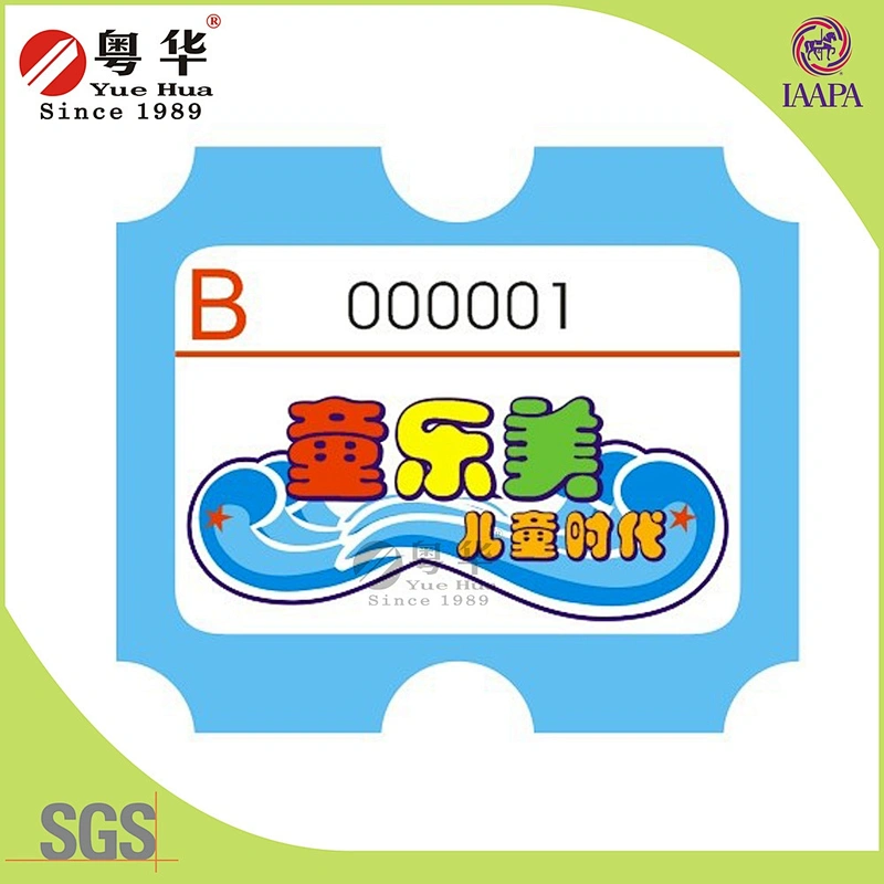 Factory price wholesale double coated art paper Redemption ticket for slot machine game