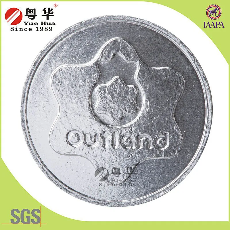 2016 years High quality metal custom made souvenir aluminium metal token