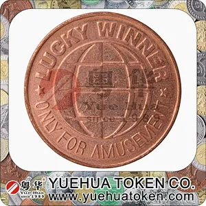 Trolley Token Coin with Red Copper Material