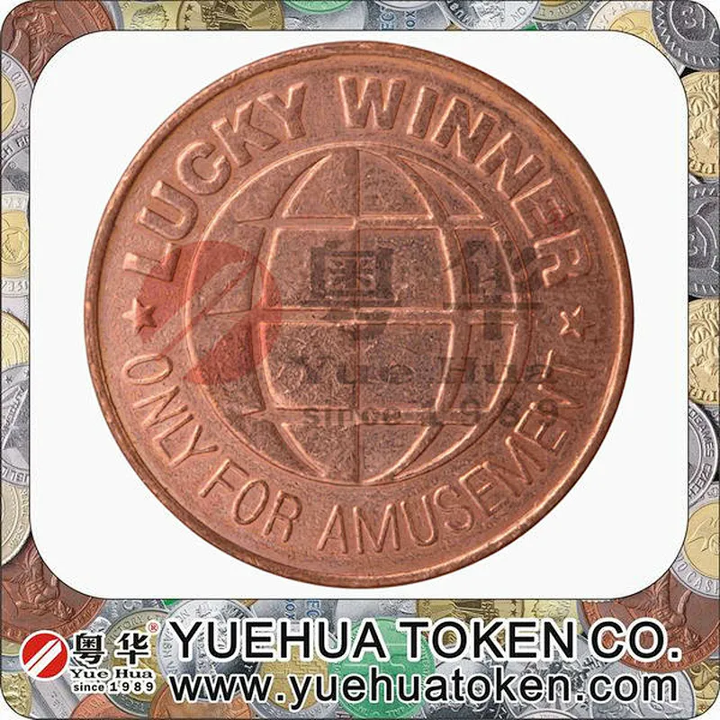 Trolley Token Coin with Red Copper Material