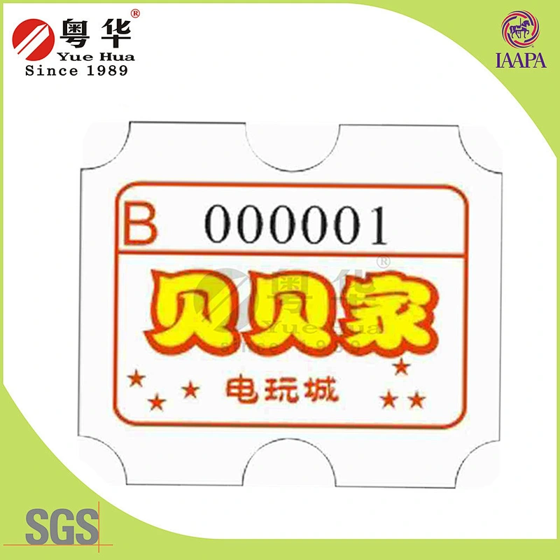 180g Custom Printing Redemption arcade tickets for arcade games