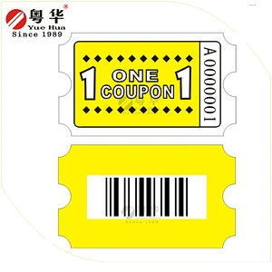 Best price from China of 180g Custom lottery arcade tickets for arcade games from factory