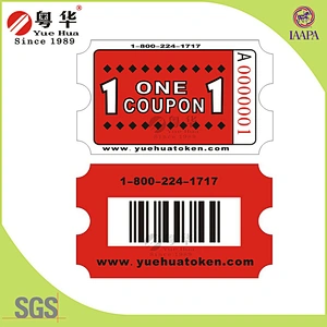 Arcade 170g double coated art paper raffle ticket