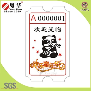 Hot selling factory price game raffle ticket for game machine