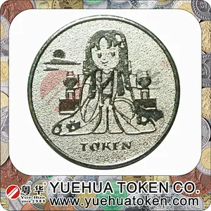 Slot arcade Silver Color Brass Token