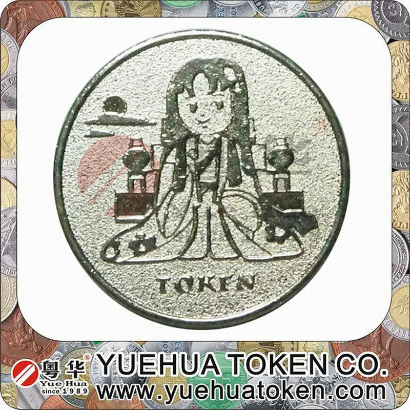 Slot arcade Silver Color Brass Token