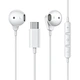 USB C Headphones 2021 HiFi Stereo Type C Earbuds with Mic and Volume Control Compatible with Google Pixel 4 3 2 XL