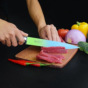5-piece  Rainbow Color Kitchen Knife Set