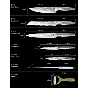 7-piece Stainless Steel Kitchen Knife Set