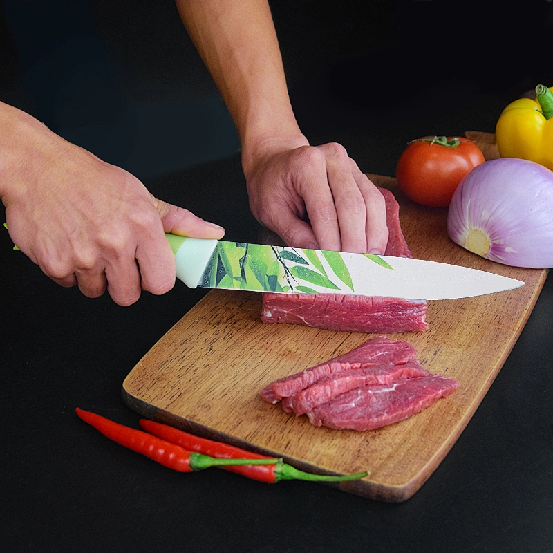 Bamboo Painting Kitchen Knife Set