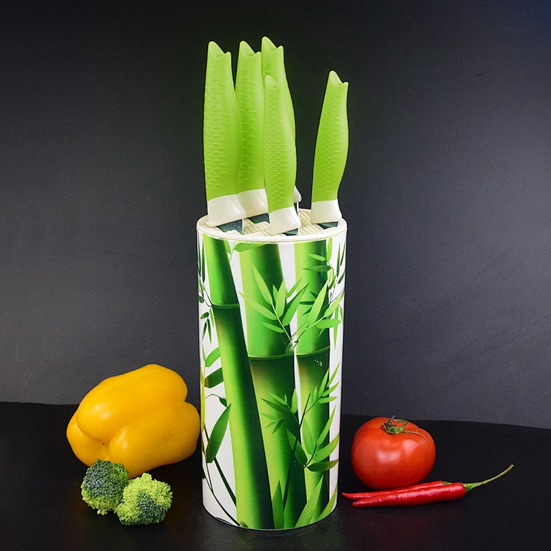 Bamboo Painting Kitchen Knife Set