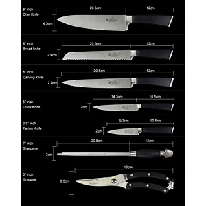 7-piece Stainless Steel Kitchen Knife Set