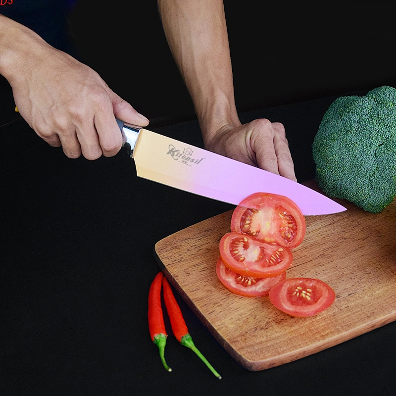 5-piece  Rainbow Color Kitchen Knife Set