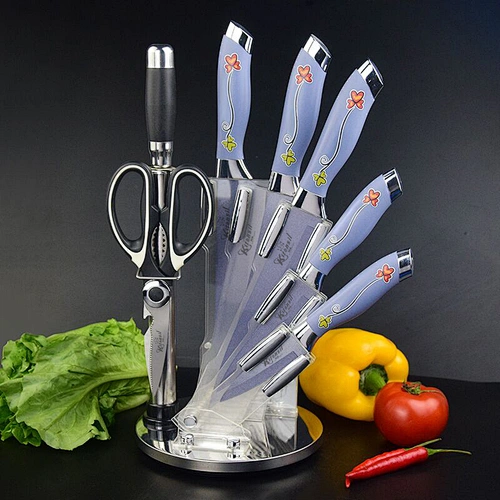 7-piece Stainless Steel Kitchen Knife Set,Non-Stick Coating Knife Set