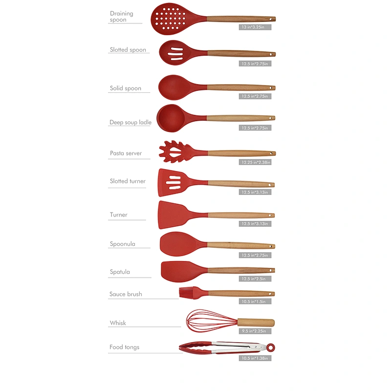 Silicone Kitchen Cooking Utensil Set