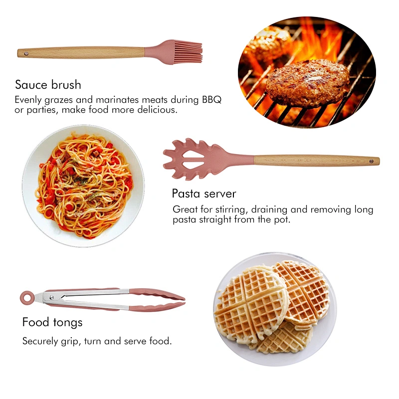 Silicone Kitchen Cooking Utensil Set