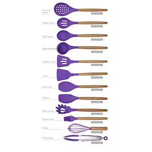 Silicone Kitchen Cooking Utensil Set