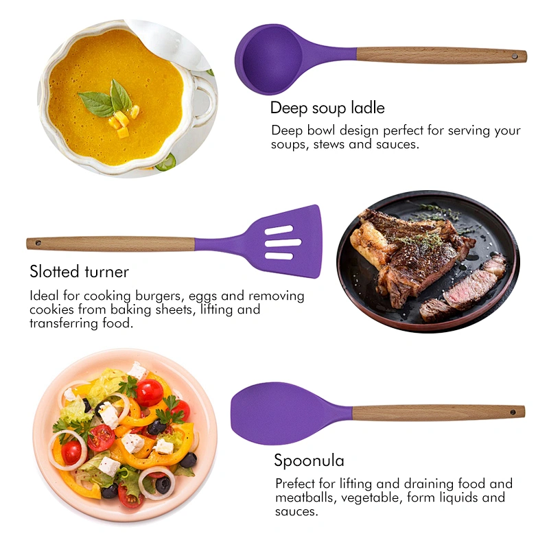 Silicone Kitchen Cooking Utensil Set