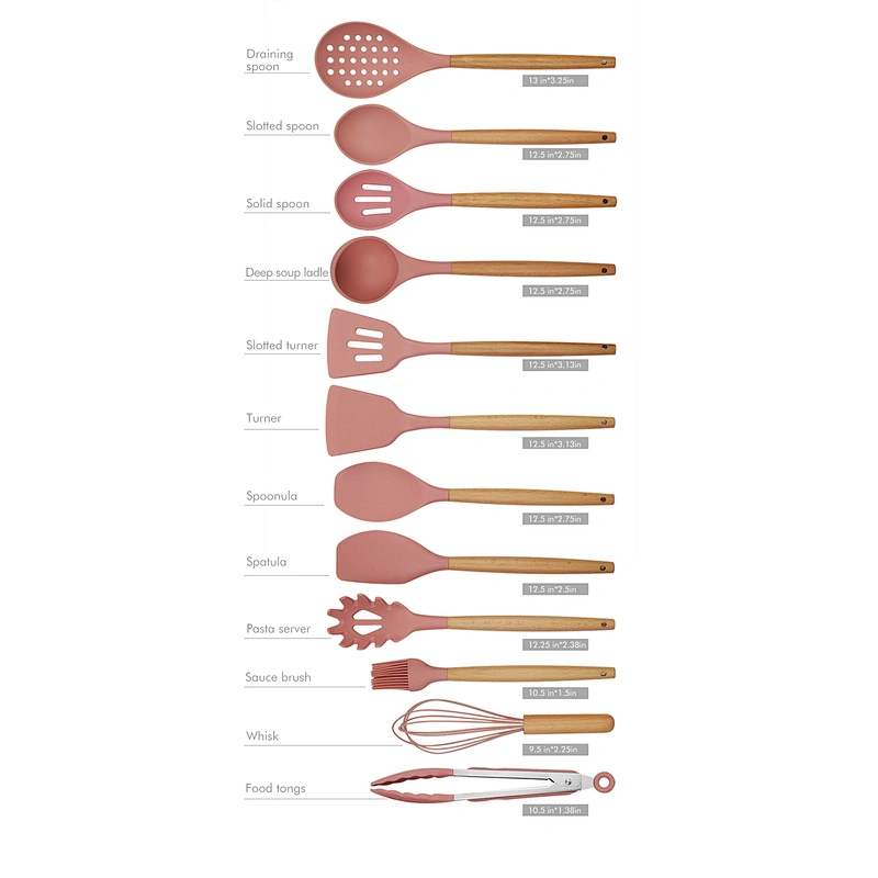 Silicone Kitchen Cooking Utensil Set