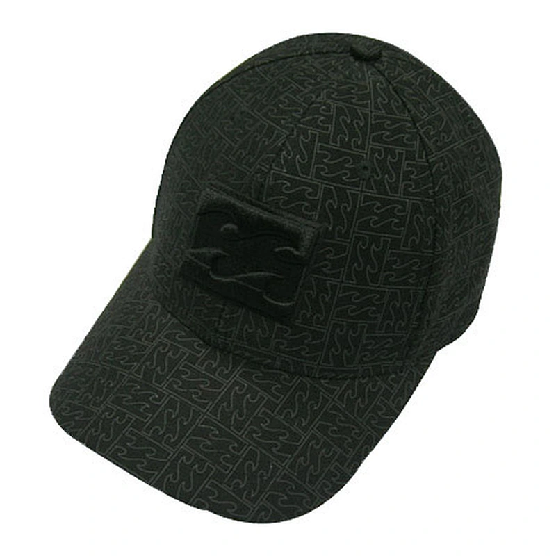 100% cotton black embroidery 6 panel sports caps