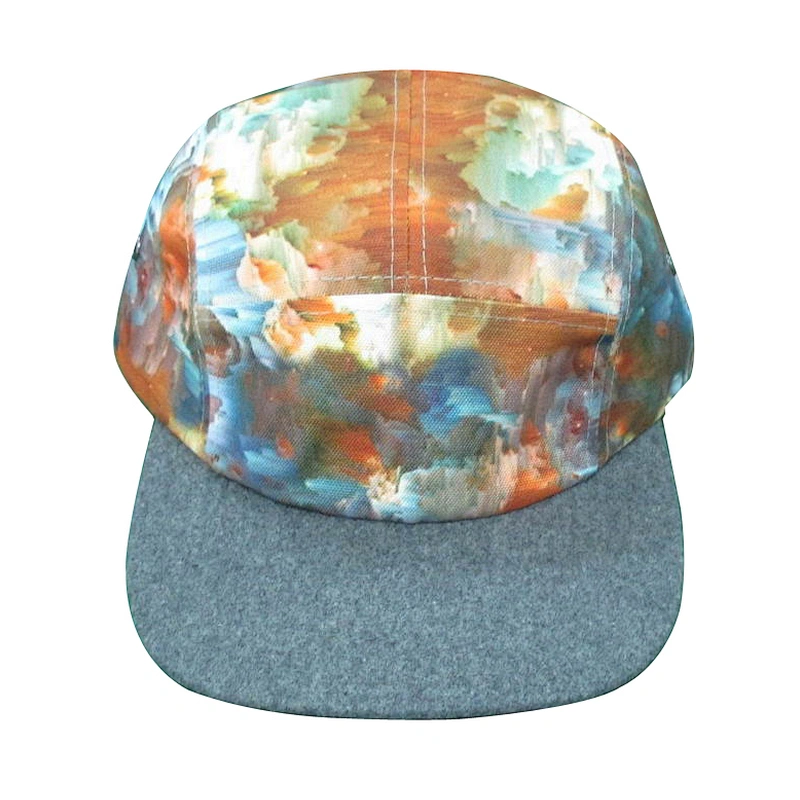 colorful 5 panel camp hat