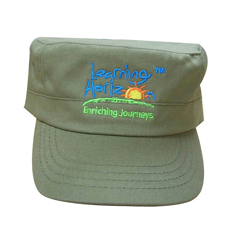 Fashion customized cotton twill  army hat with embroidery