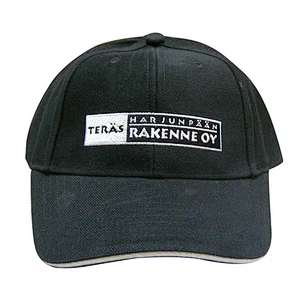 Fashion customized 5 panel cotton twill sport cap  with sandwich