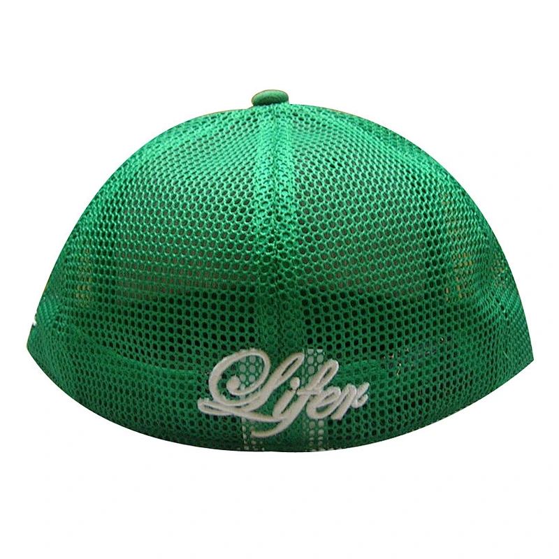 mesh flat brim baseball cap