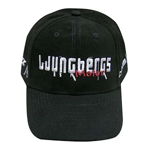 Black cotton 6 panel customized embroidery logo baseball sports caps
