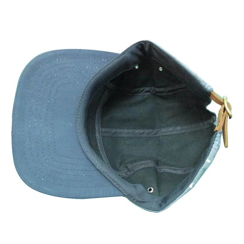 5 panel flat brim hat