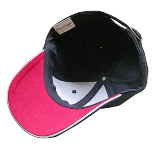 fashion cotton twill navy sandwich cap with embroidery