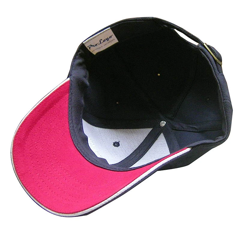 fashion cotton twill navy sandwich cap with embroidery