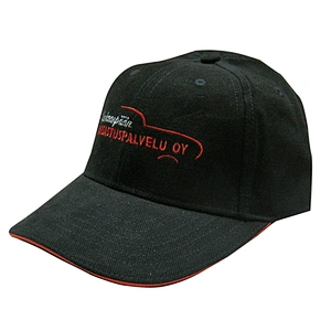 6 panel sandwich caps with flat embroidery