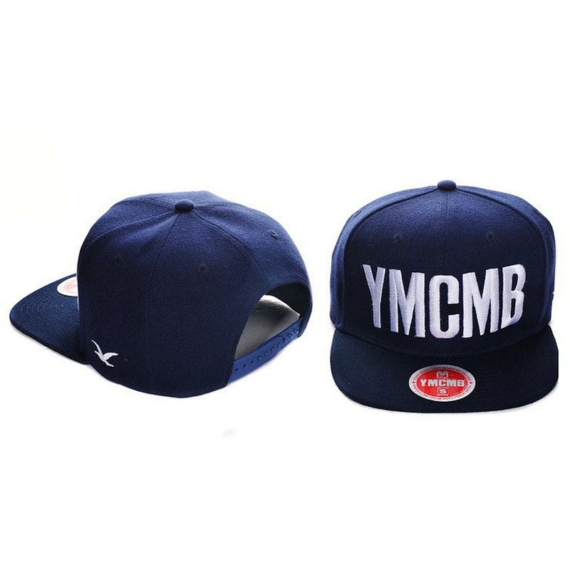 ymcmb two-tone 6 panel raised embroidery custom snapback hats